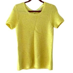 Gap bright yellow knit top size S